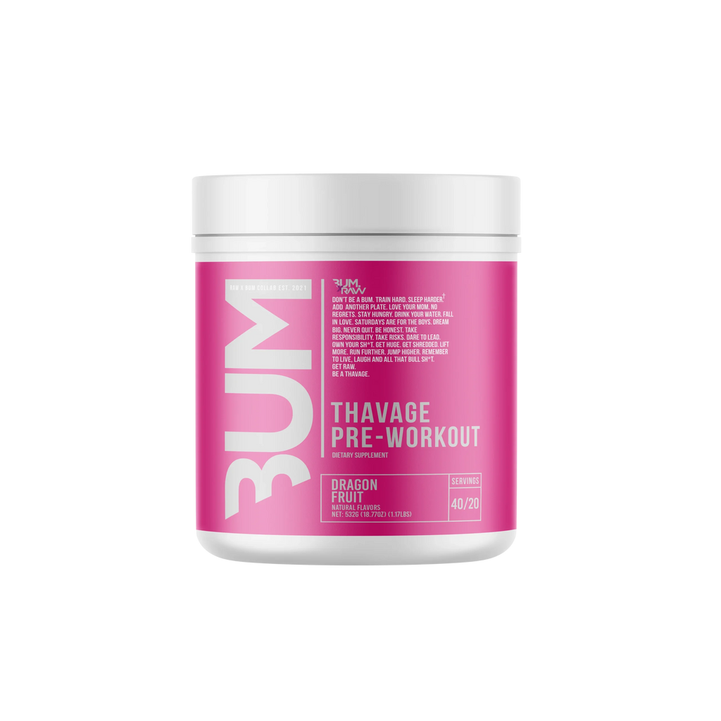 Raw Nutrition Bum Thavage Pre Entreno 40 Servicios dragon fruit