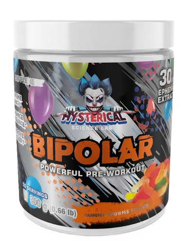 Hysterical Bipolar Pre Entreno 300gr 30 Servicios gummy worms