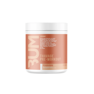 Raw Nutrition Bum Thavage Pre Entreno 40 Servicios peach bum