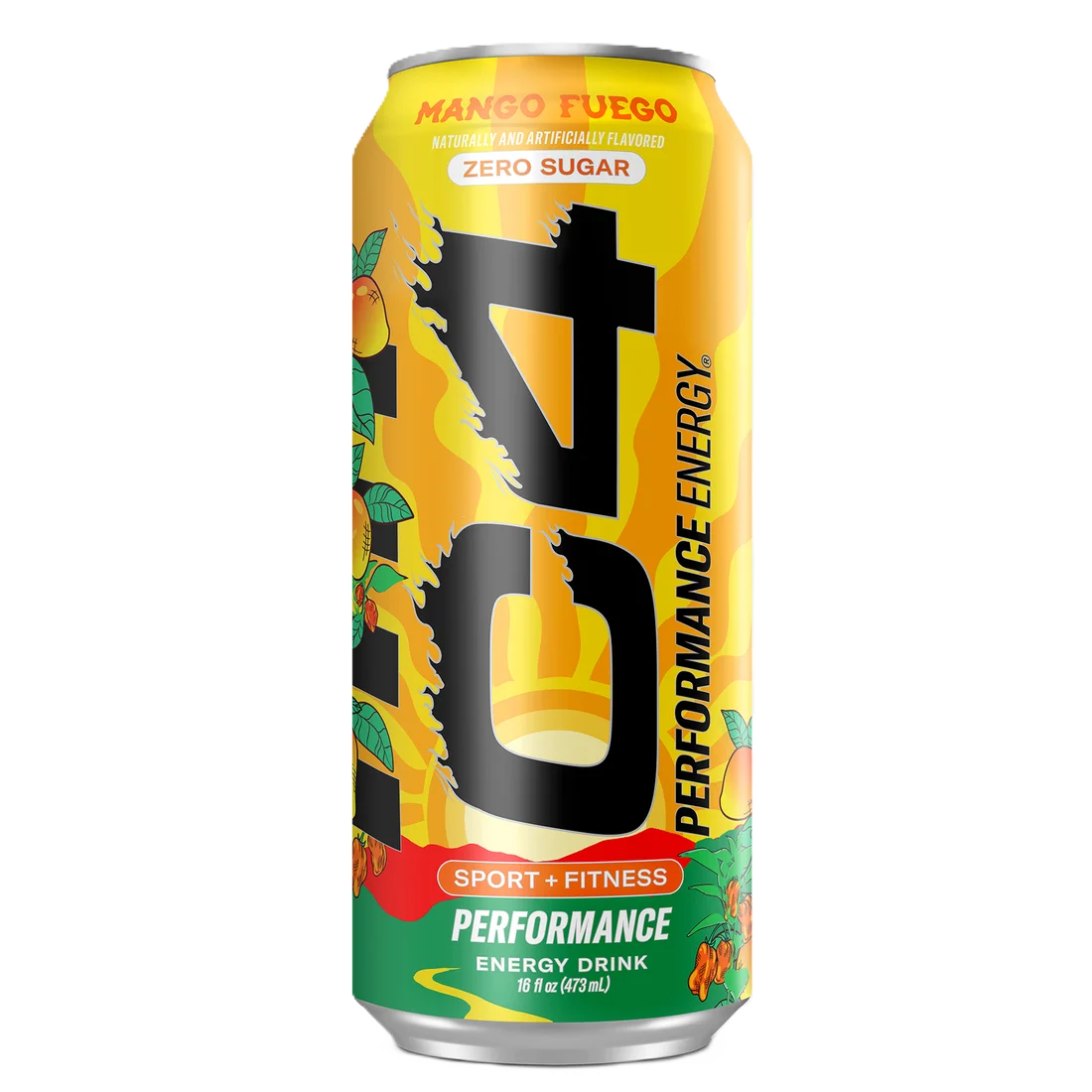 Cellucor c4 energy drink zero azucar 16 oz (12 latas) mango fuego