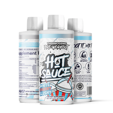Hot Sauce Thermogenic Pre Entreno 32/16 servicios white Cherry Slushy Portada