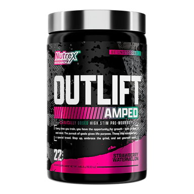 Nutrex Pre Entreno Outlift Amped 436g 22 Servicios strawberry watermelon