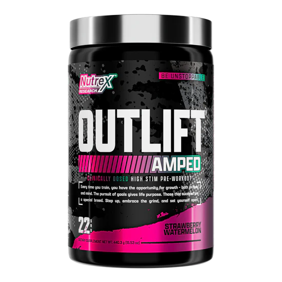 Nutrex Pre Entreno Outlift Amped 436g 22 Servicios strawberry watermelon