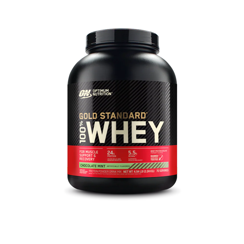 Optimum Nutrition Proteina Gold Standard 100% Whey 5 libras Chocolate Menta
