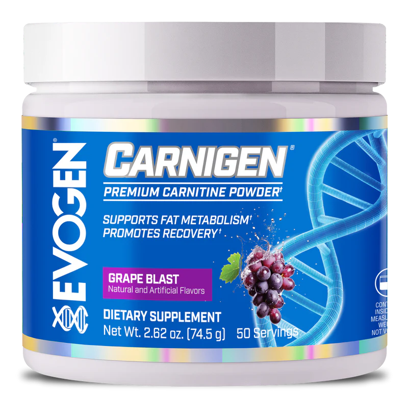 Evogen Carnigen Carnitina en Polvo 50 servicios grape