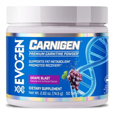 Evogen Carnigen Carnitina en Polvo 50 servicios grape