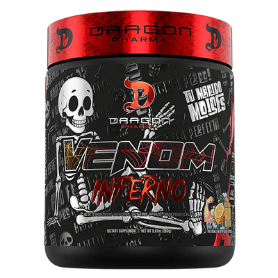 Dragon Pharma Venom Inferno Pre Entreno 40 Servicios brazo de limon