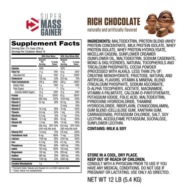 Dymatize Proteina Super Mass Gainer 12 Libras Informacion Nutricional}