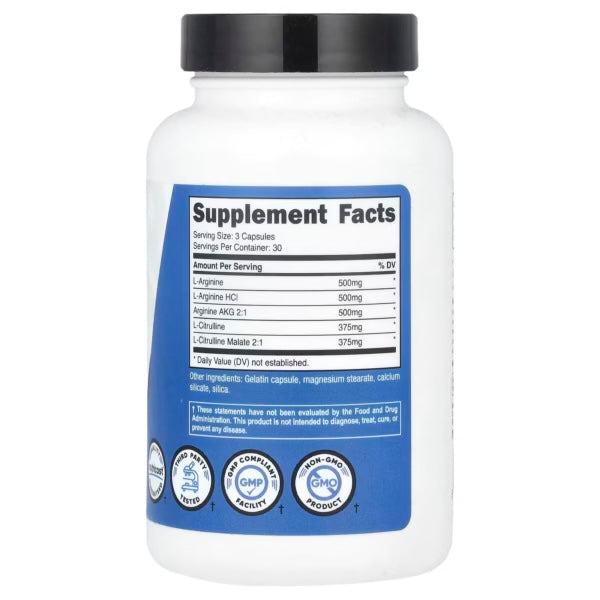 Nutricost Nitric Oxide Booster 90 Tabs Informacion nutricional