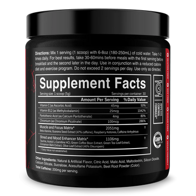 JNX Sports The Ripper Fat Burner 30 Servicios informacion nutricional