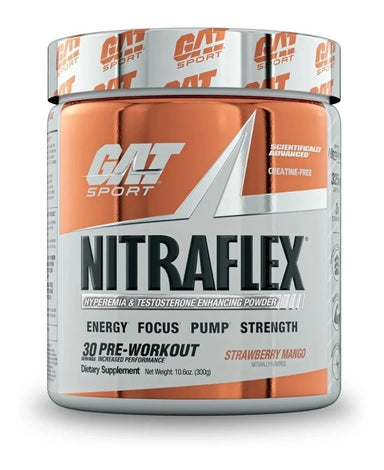 GAT Sport Nitraflex Advance Pre Entreno 30 Servicios fresa mango