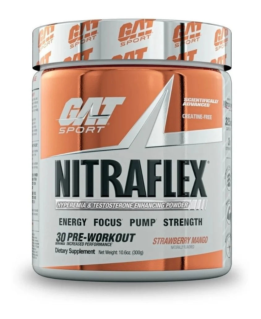 GAT Sport Nitraflex Advance Pre Entreno 30 Servicios fresa mango