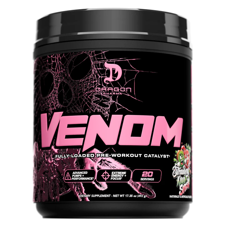 Dragon Pharma Venom 20 Servicios Fully Loaded Pre-Workout Strawberry Kiwi