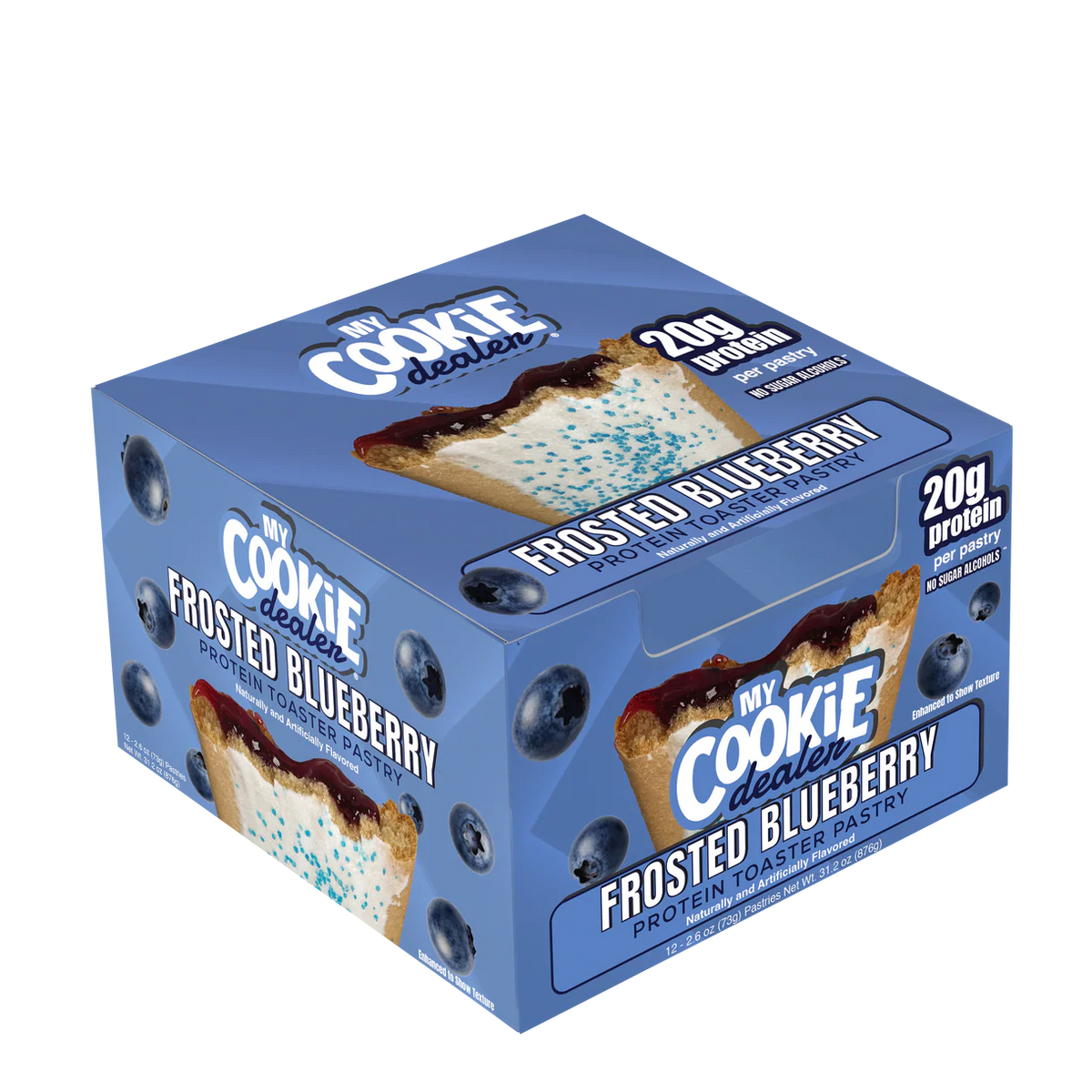 Raw Nutrition My Cookie Dealer Toaster Pastry 12 pack Frosted blueberry Portada