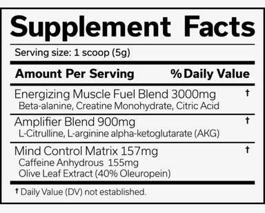 JNX The Curse Pre Entreno 30 Servicios Informacion nutricional