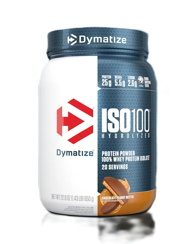 Dymatize Proteina Iso 100 1.4 Lbs 20 Servicios chocolate peanut butter