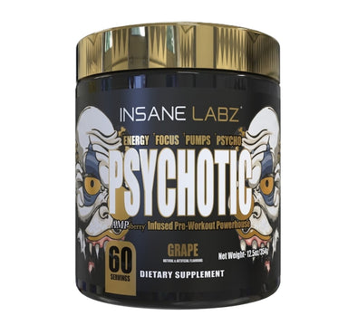 Insane Labz Psychotic Gold Pre Entreno 60 servicios grape