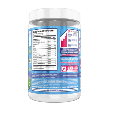 Ryse Loaded Pre Entreno Kool-Aid 30 Servicios informacion nutricional