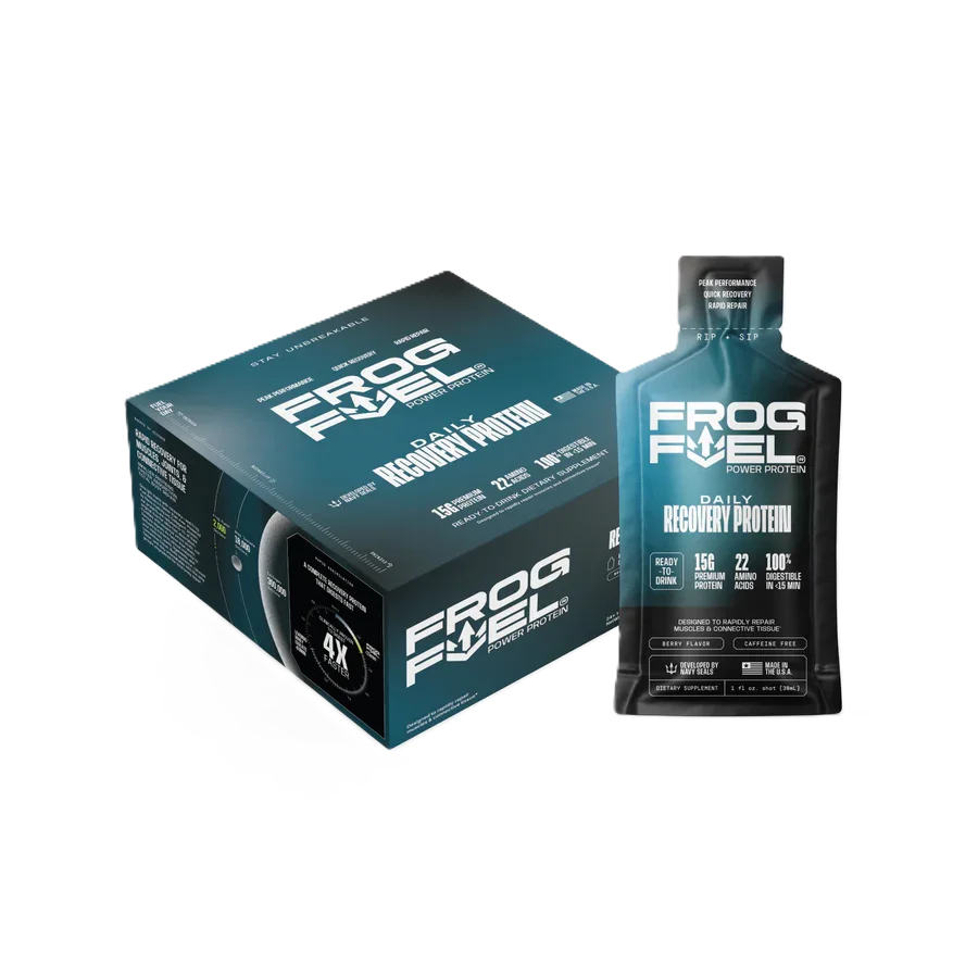 Frog Fuel Power Protein Collagen Protein Caffein Free 24 shots Berry Flavor Portada 2