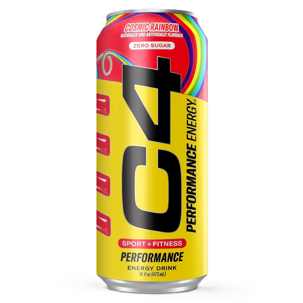 Cellucor c4 energy drink zero azucar 16 oz (12 latas) cosmic rainboe