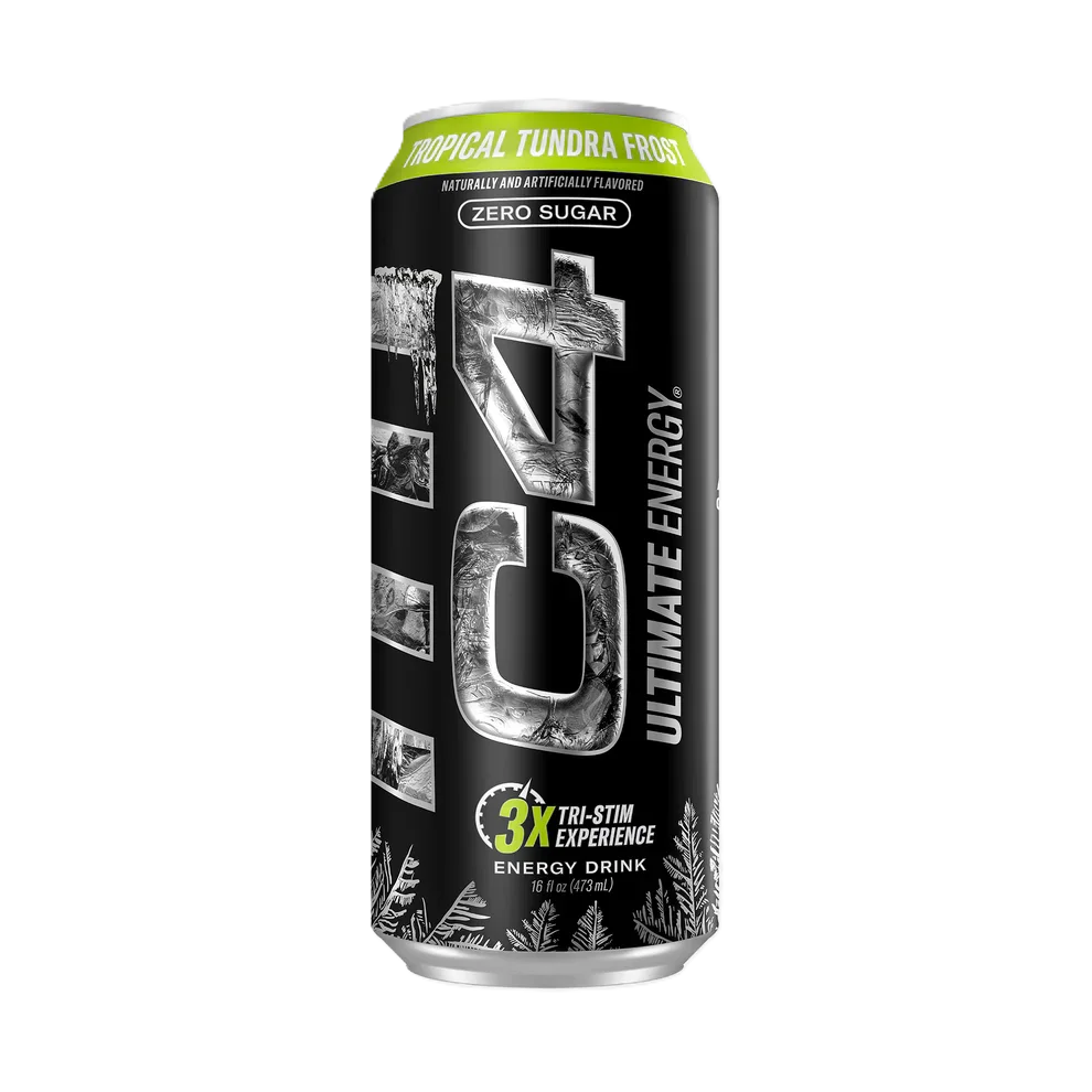 Cellucor C4 Ultimate Energy Drink 16oz 12 pack tropical tundra frost