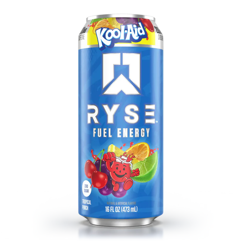 Ryse Fuel Energy Drink 12 Pack Kool Aid Tropical Punch