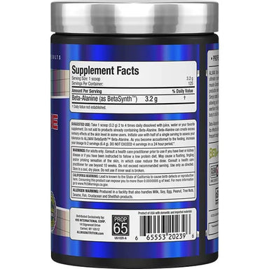 Allmax Beta Alanina 400 Gr 125 Servicios informacion nutricional