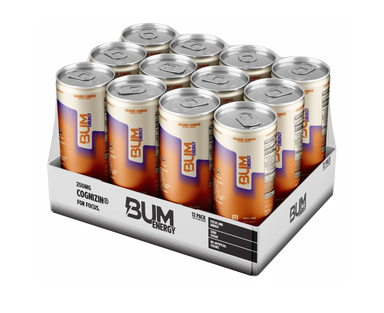 Raw Nutrition Bum Energy Drink 12 Pack Orange sunrise