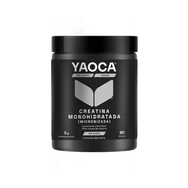YAOCA Creatina Monohidratada 400gr 80 Servicios Sin Sabor