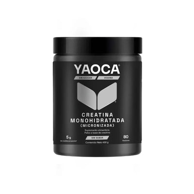 YAOCA Creatina Monohidratada 400gr 80 Servicios Sin Sabor
