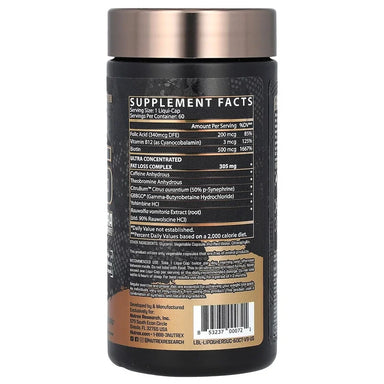 Nutrex Lipo 6 Black Hers Ultra Concentrado 60 Capsulas Informacion Nutricional