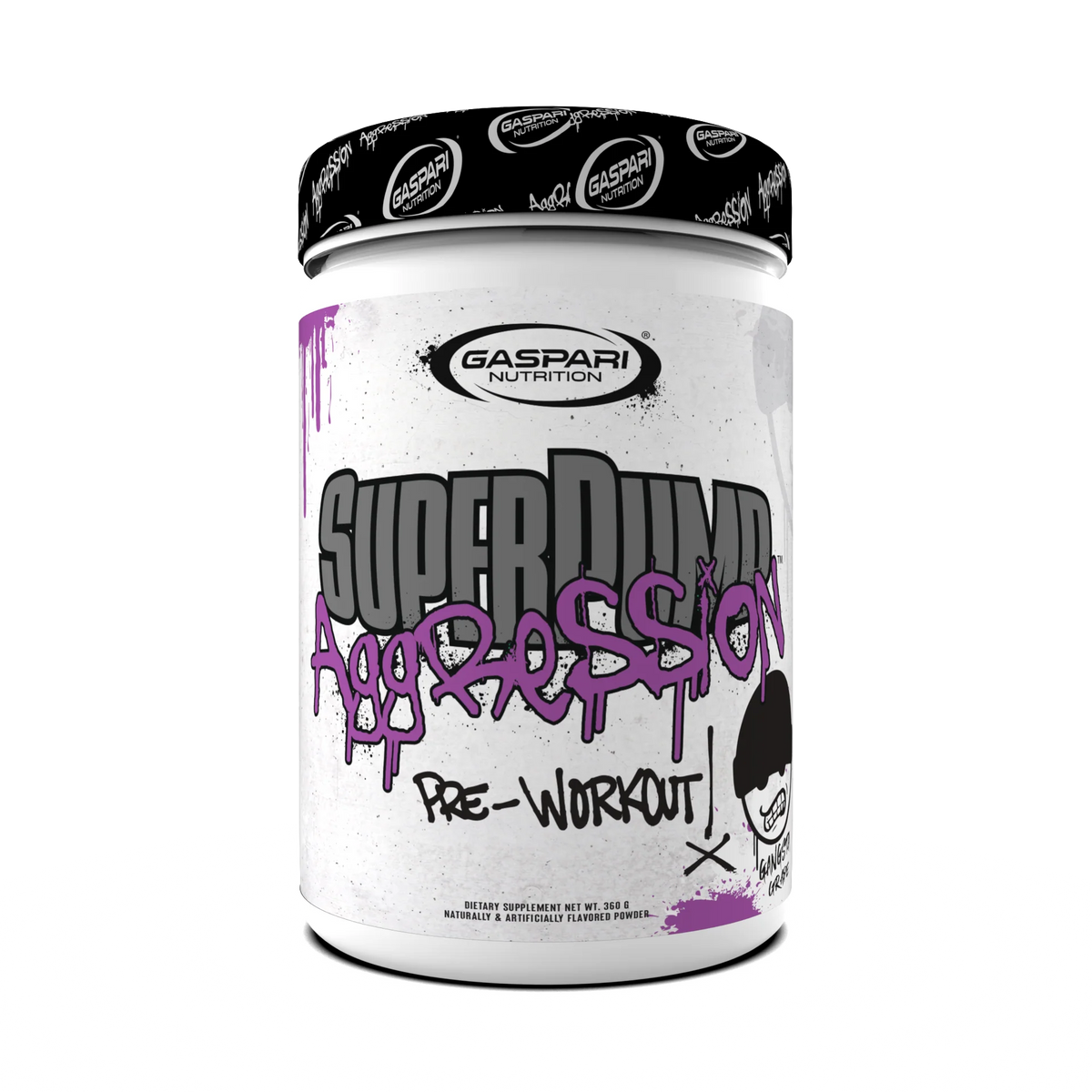 Gaspari Nutrition Superpump Aggression Pre Entreno 360Gr 40 Servicios fruit gangta grape