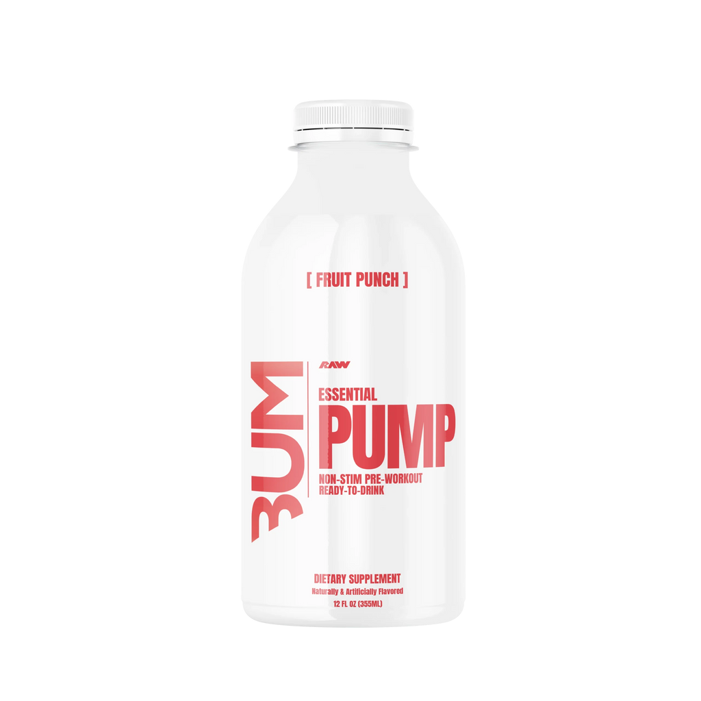 Raw Nutrition Essential Pump Drink Pre Entreno 12oz 12 Pack Fruit Punch