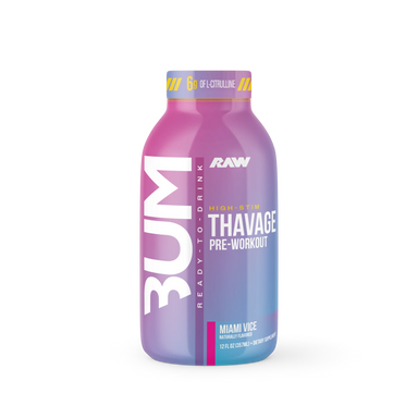 Raw Nutrition Thavage Drink Pre Entreno 12oz 12 Pack miami vice