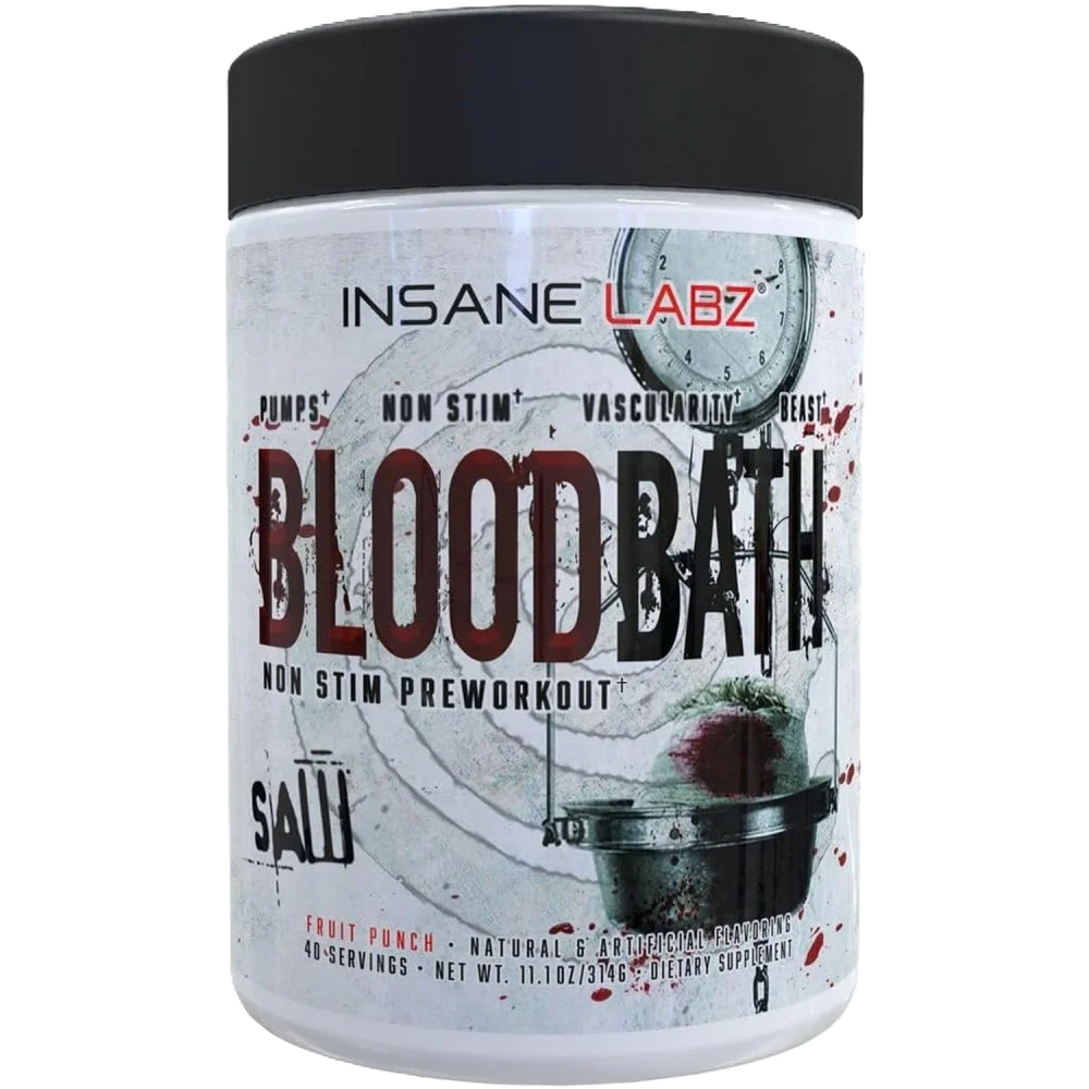 Insane Labz Saw BloodBath Non Stim 40 Servicios Pre Entreno Fruit Punch Portada