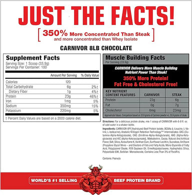 Musclemeds Proteina Carnivor 8 Libras cinformacion nutricional