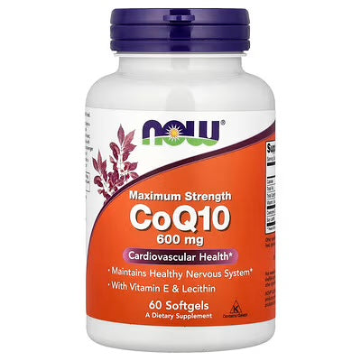 Now Foods CoQ10 600 Mg 60 Softgels