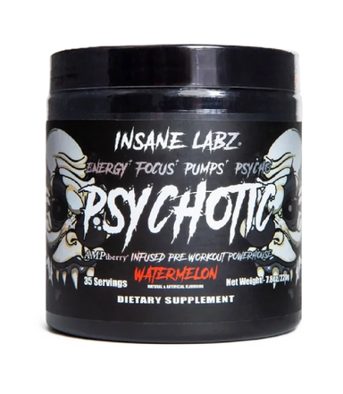 Insane Labz Psychotic Black Pre Entreno 35 Servicios sandia