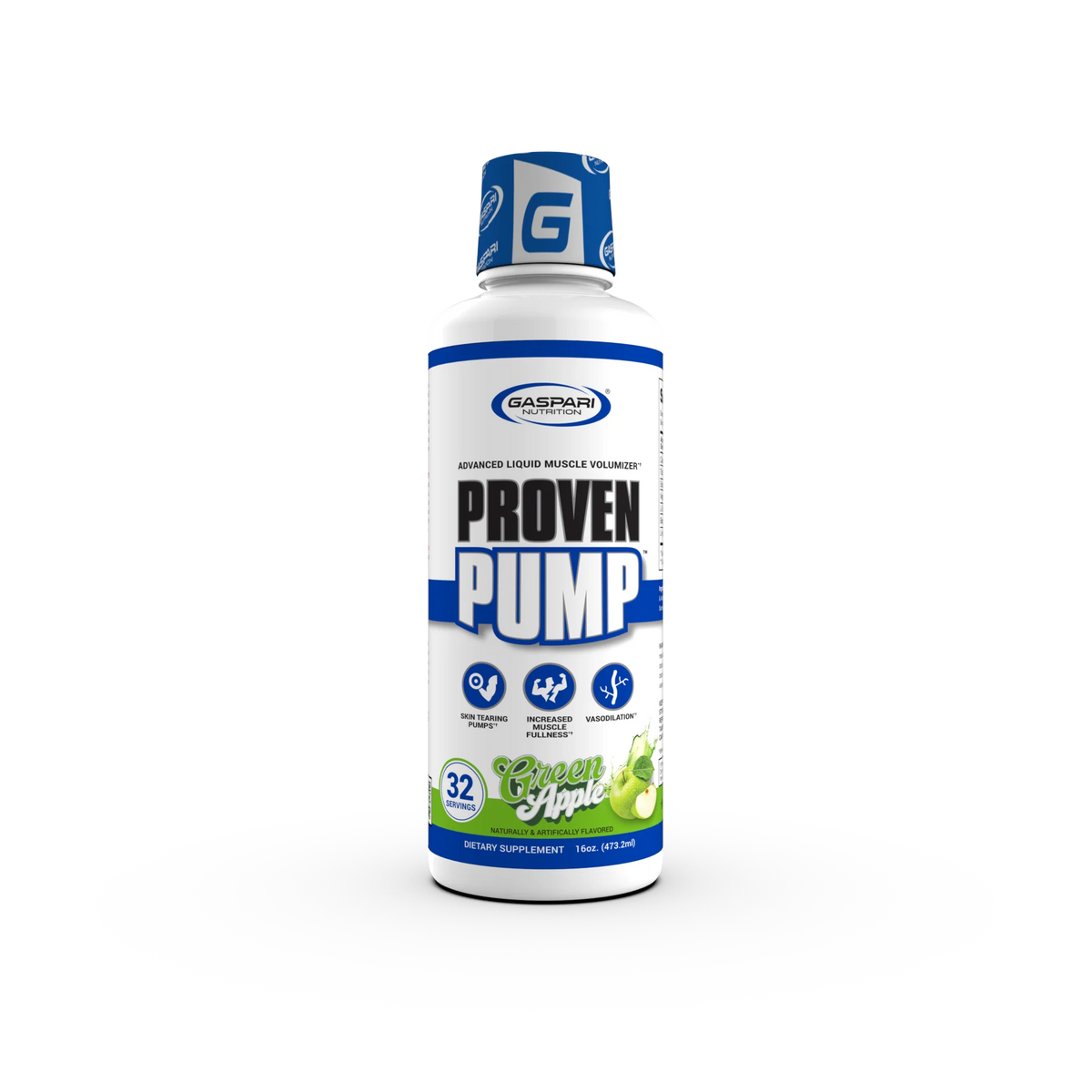 Gaspari Nutrition Proven Pump Pre Entreno 473.2ml 32 servicios green apple