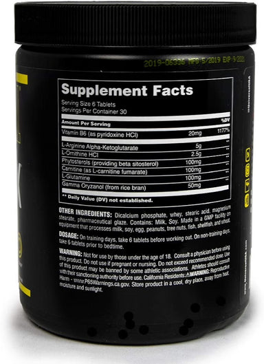 Universal Animal GH MAX 180 Tabs Informacion Nutricional