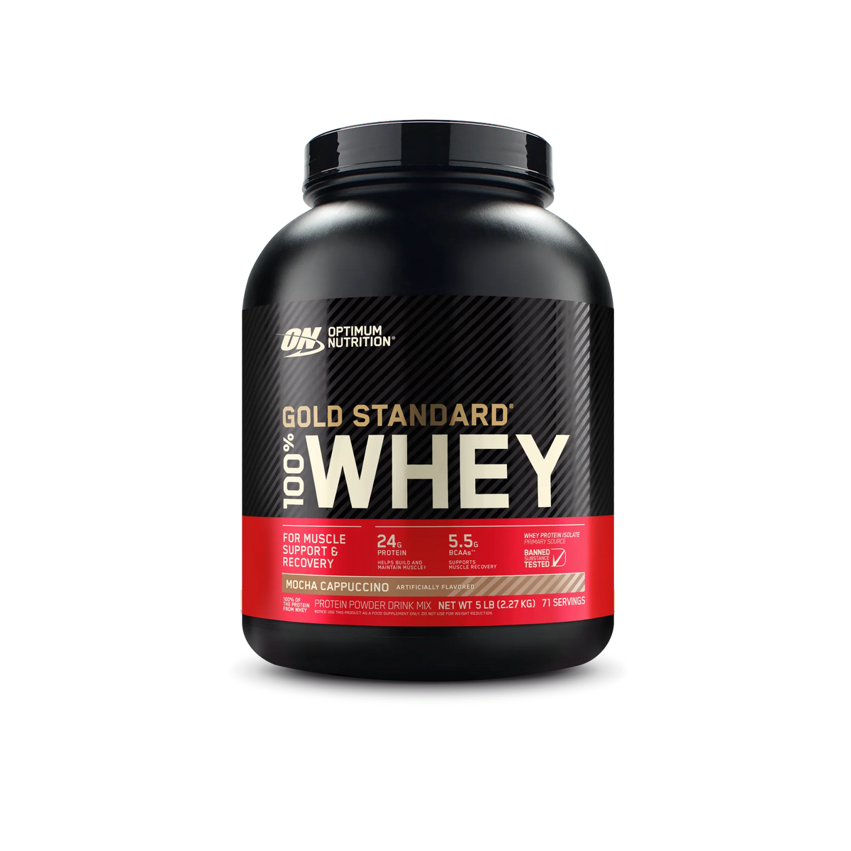 Optimum Nutrition Proteina Gold Standard 100% Whey 5 libras Mocha Capuchino