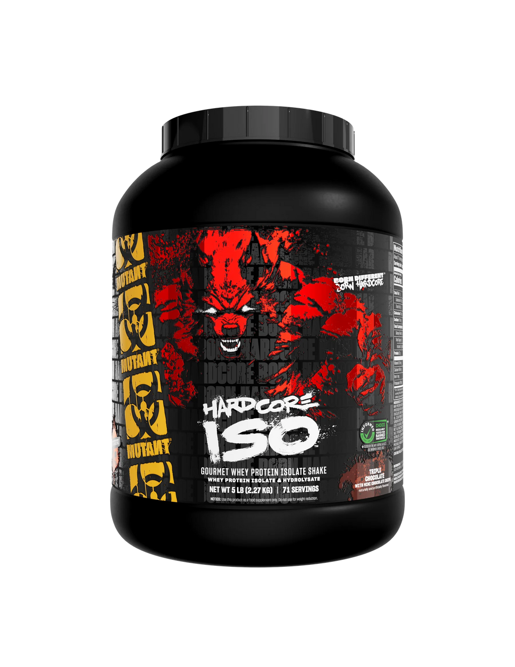 Mutant Proteina Iso Hardcore 5 libras 71 servicios Triple Chocolate