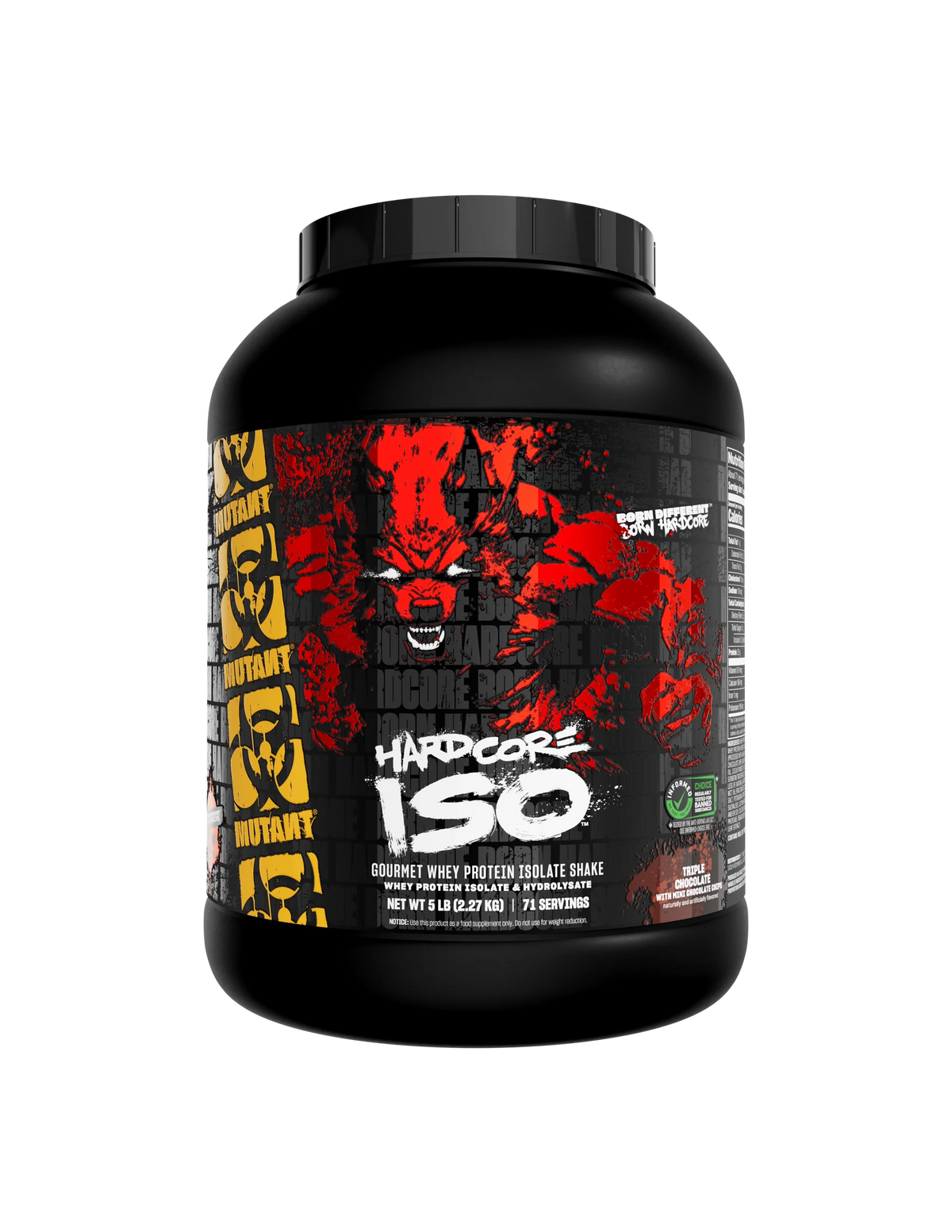 Mutant Proteina Iso Hardcore 5 libras 71 servicios Triple Chocolate