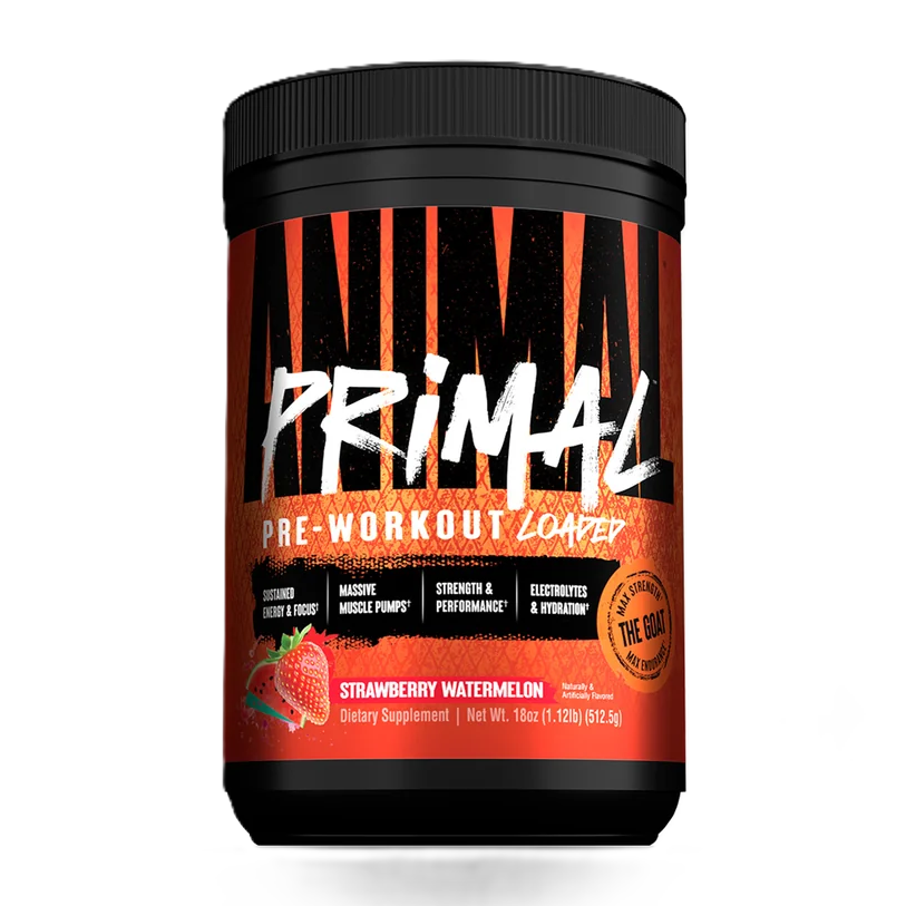 Universal Animal Primal Powder Pre Entreno 25 Servicios FRESA SANDIA