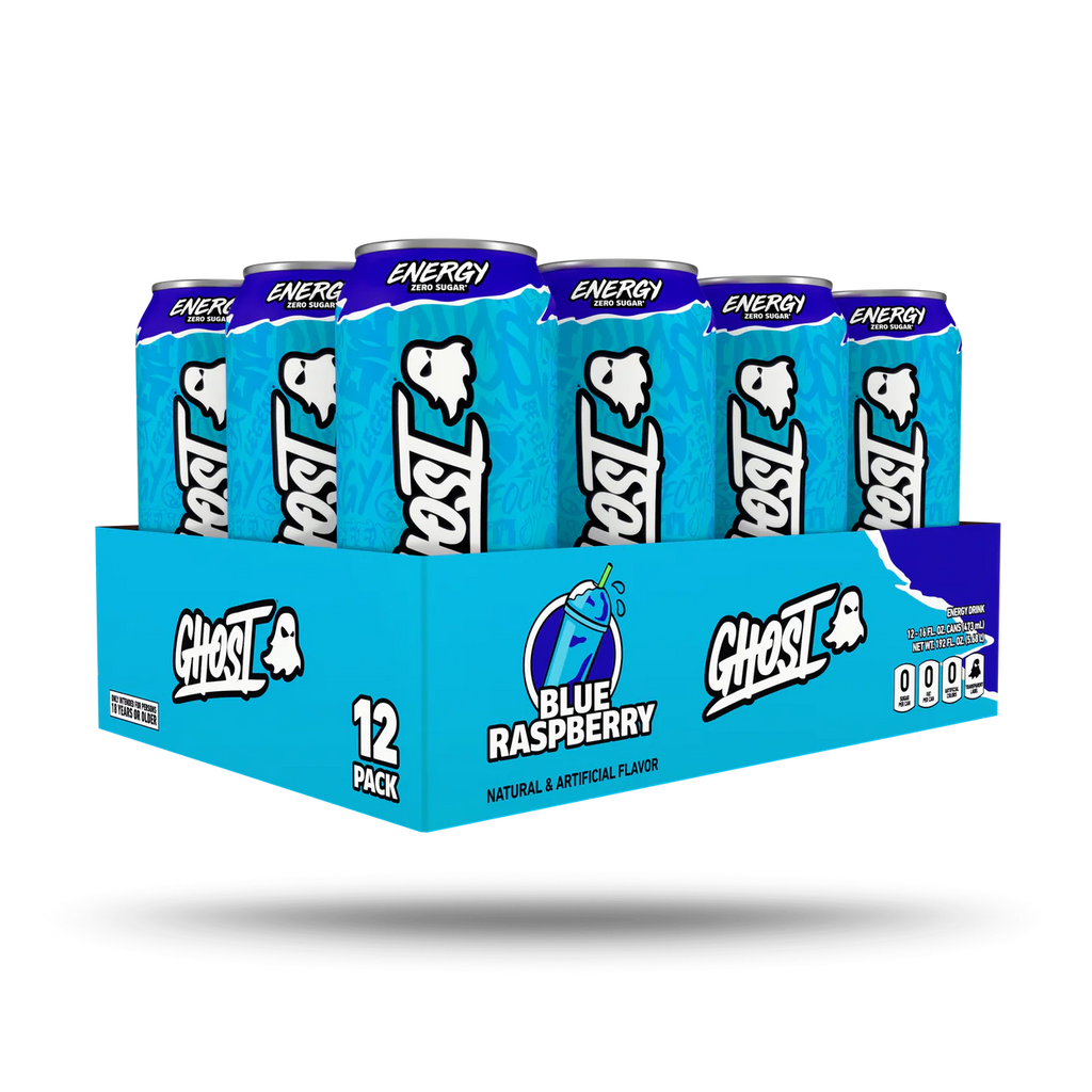 Ghost Energy Drink 16Oz 12 Pack Blue Raspberry