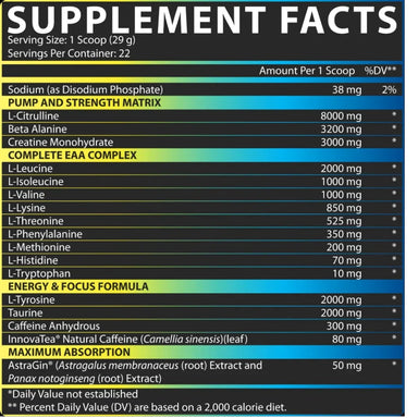 Nutrex Pre Entreno Outlift Clinical 22 Servicios informacion nutricional