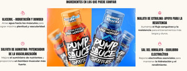 Pump Sauce Shooters Stim-Free Pre Entreno 12pack 60ml tropical portada 3