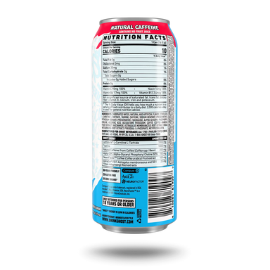 Ghost Energy Drink 16Oz 12 Pack informacion nutricional
