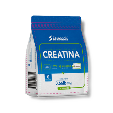 Essentials Creatina Sello Creapure 300 Gr 60 Servicios