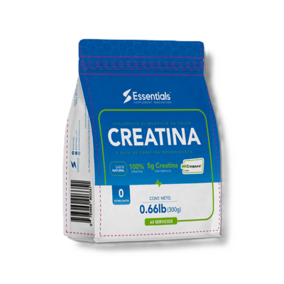 Essentials Creatina Sello Creapure 300 Gr 60 Servicios